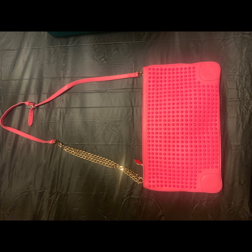 Christian Louboutin Loubiposh Clutch Spiked